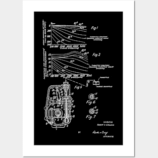 Control Mechanism for Adjusting the Fuel Engine Vintage Patent Hand Drawing Posters and Art